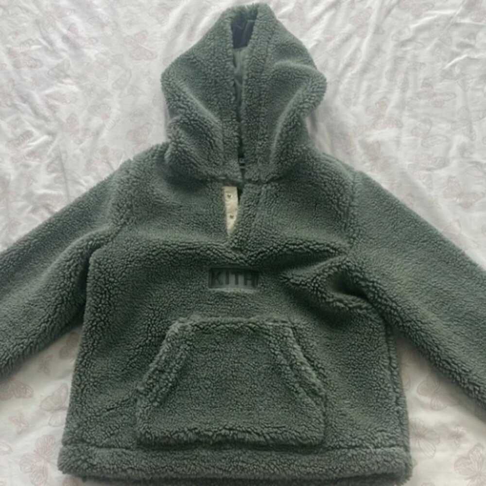 Kid's KITH SHERPA HOODIE - green